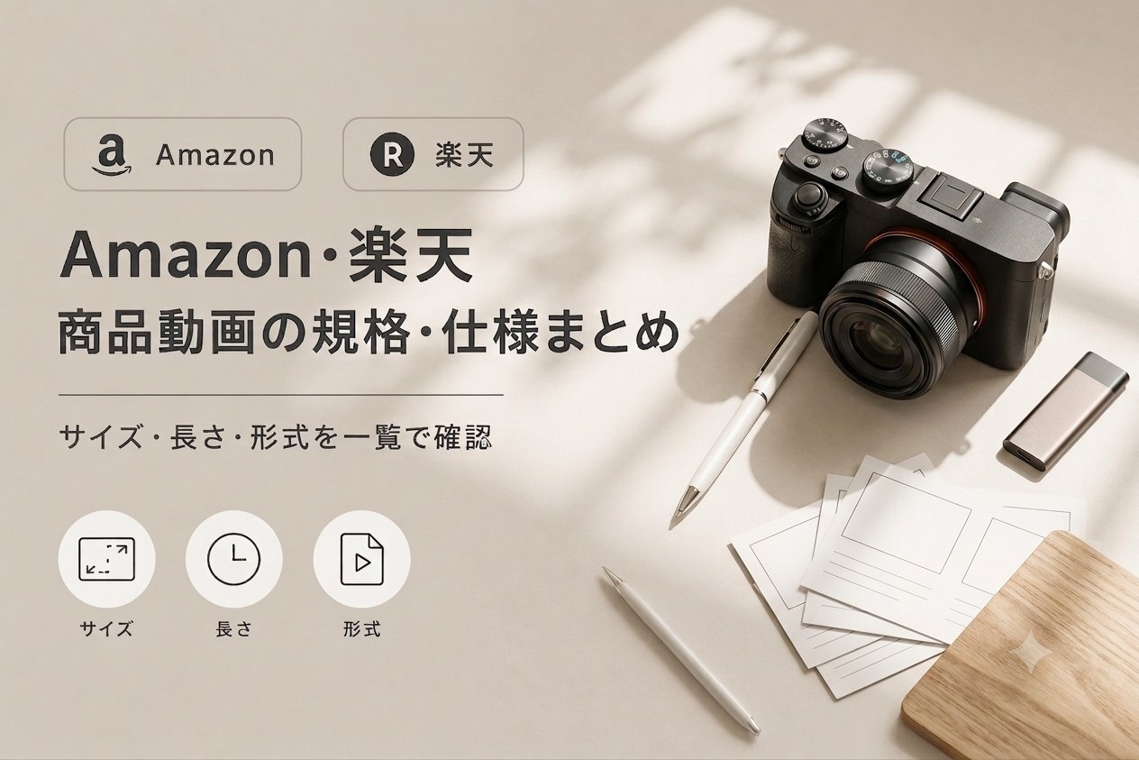 Amazon・楽天 商品動画の規格・仕様まとめ