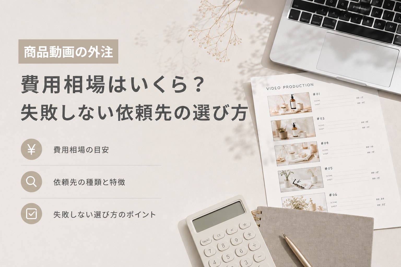 商品動画の外注費用相場と失敗しない依頼先の選び方